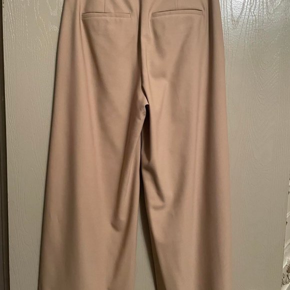 New S 2 VINCE Wool Wide Leg Cullotes Trousers Pants Beige Ginger Elegant - Picture 6 of 10